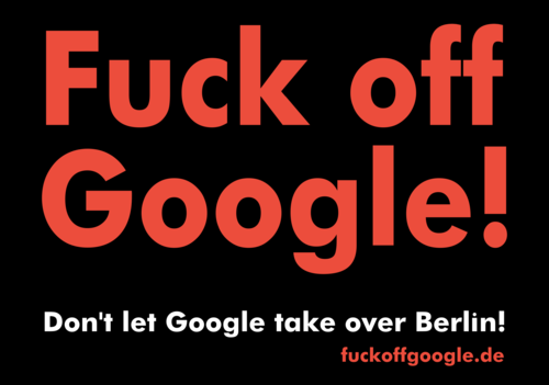 Fuck off Google sticker/poster #2